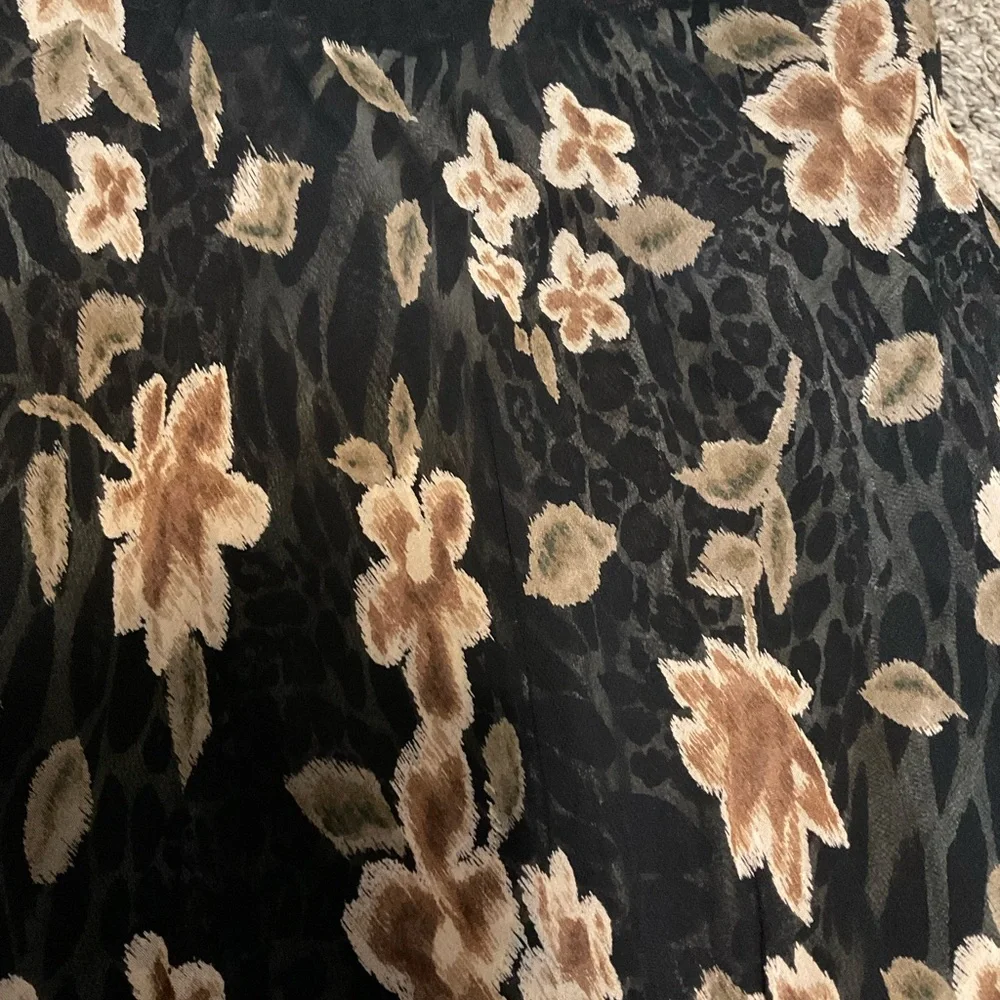 Reversible Floral and Animal Print Women's Maxi Skirt Flowy Small - Picture 6 of 7